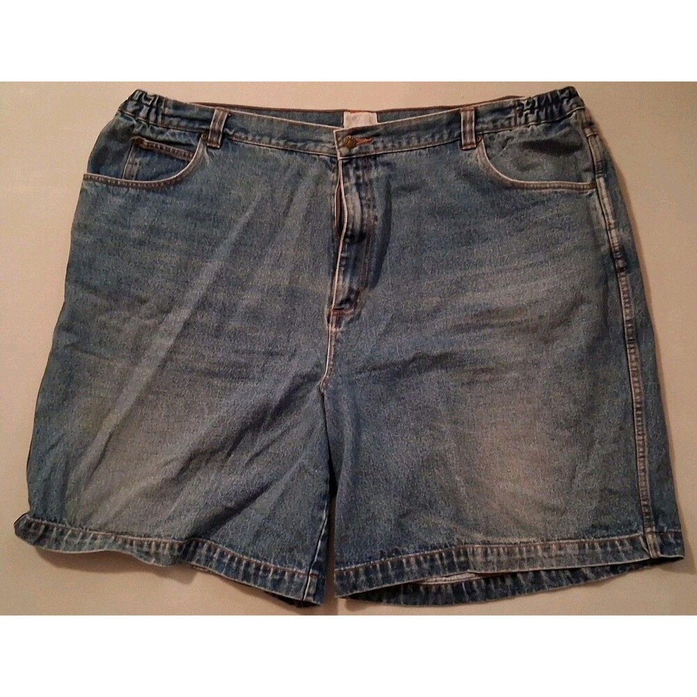 Men’s Big & Tall Denim Jean Shorts Size 50 Blue Casual Relaxed Fit King Size